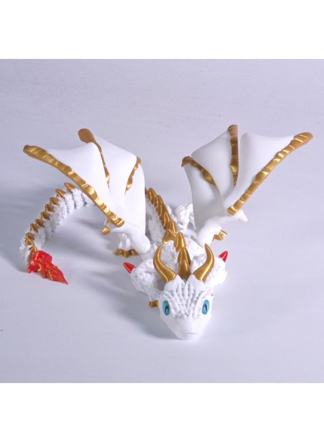 3D Printing Chinese Dragon Crystal Dragon Viper Gift Toy Qin Che Explosions Stall Children's Gift-Color:Green 37cm - Image 3