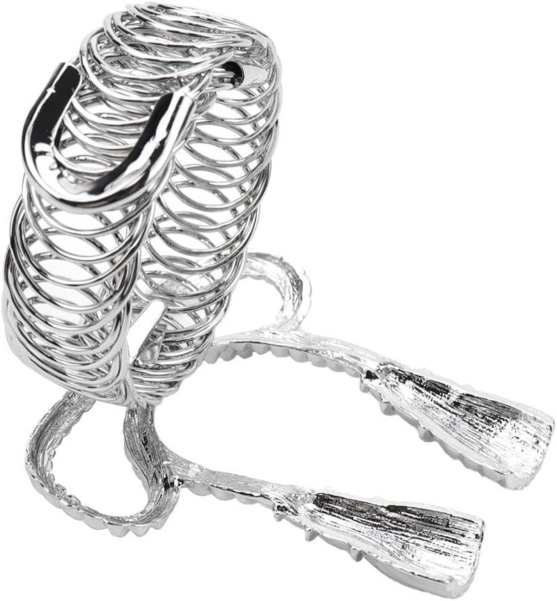 Chinflly 2 Pack Curtain Tiebacks,Bow Tie Spring Design Modern Style Holdback Metal Curtain Tie Backs Home Decor(Silver) - Image 3
