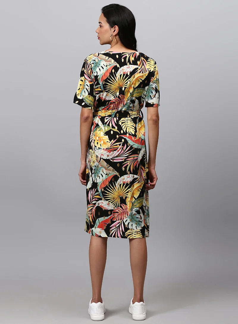 PINACOLADA  Women's Multicolour Foliage Cluster Dress for Women | Best Price UAE