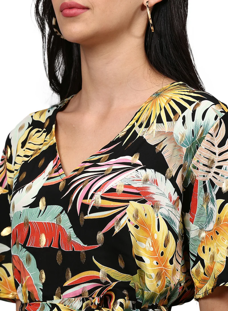 PINACOLADA  Women's Multicolour Foliage Cluster Dress for Women | Best Price UAE