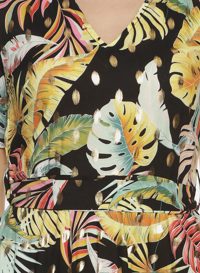PINACOLADA  Women's Multicolour Foliage Cluster Dress for Women | Best Price UAE