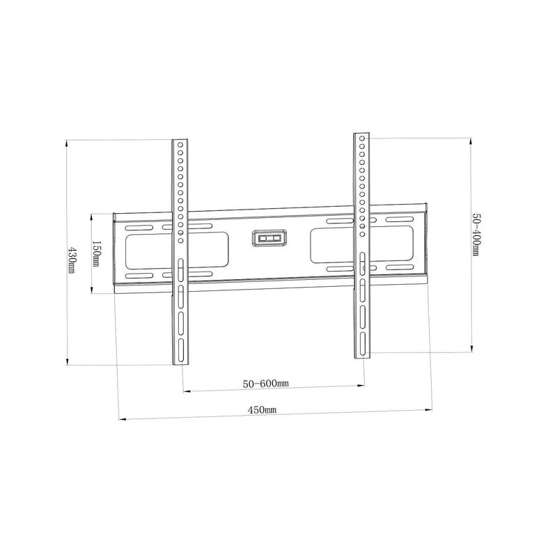 BEETEC Fixed TV Wall Mount for 32-60 Inch for Flat panel LED, LCD TVs up to 45 kg/99 lbs and up to 400x400 VESA, Slim 30mm Profile, Integrated Bubble Level, Black - TF-43F - Image 2