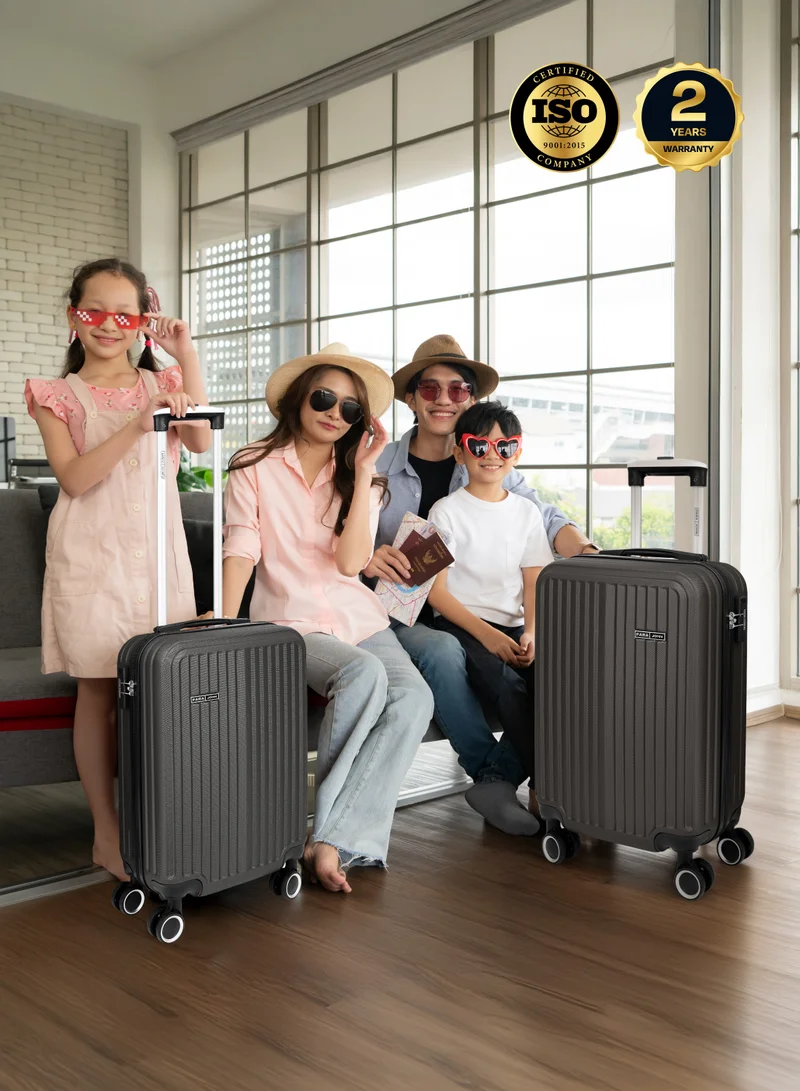 PARAJOHN Cabin Size Lightweight ABS Hardside Spinner Luggage Trolley -20 Inch | Carrying 10KG 4 Wheel Hardshell Suitcase-Black