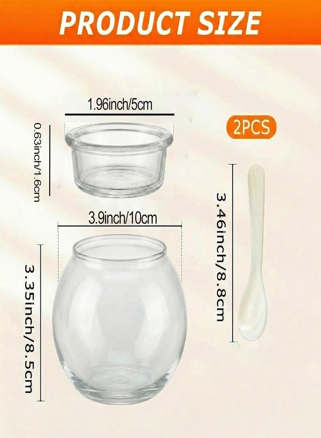 Elfzone Caviar Serving Set - with 2 Pcs Mother of Pearl Spoons Caviar Dish Chiller Server Set and Caviar Spoon for Shrimp Ice and Cream Martinis Caviar Serving Dish - Image 2