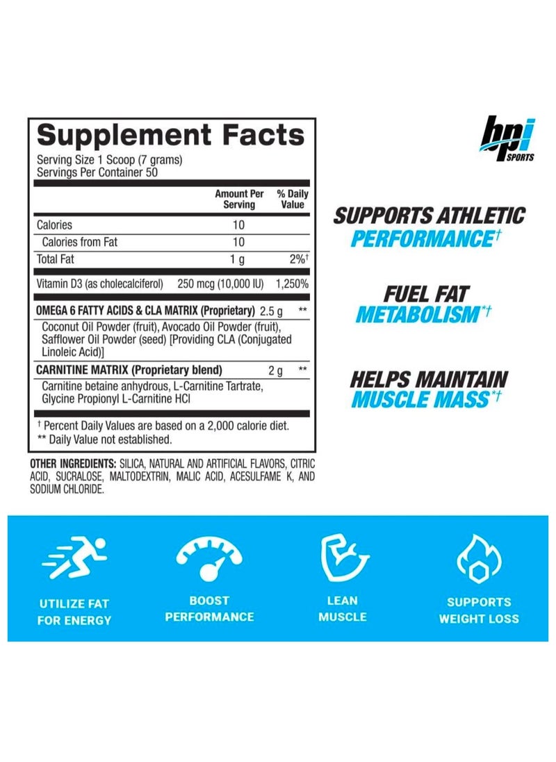 BPI SPORTS - BPI Sports CLA + Carnitine Snow Cone 350g 50 servings - Image 1