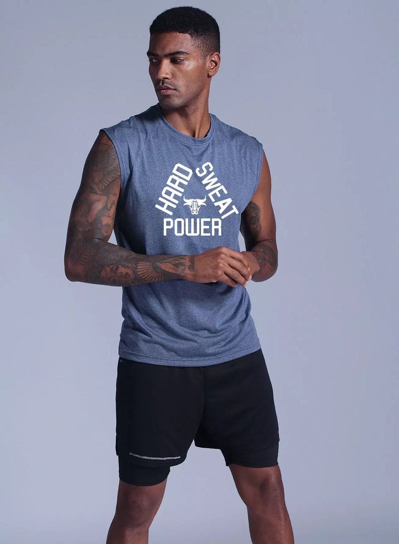 Men Letter Graphic Sports Tank Top - Image 2