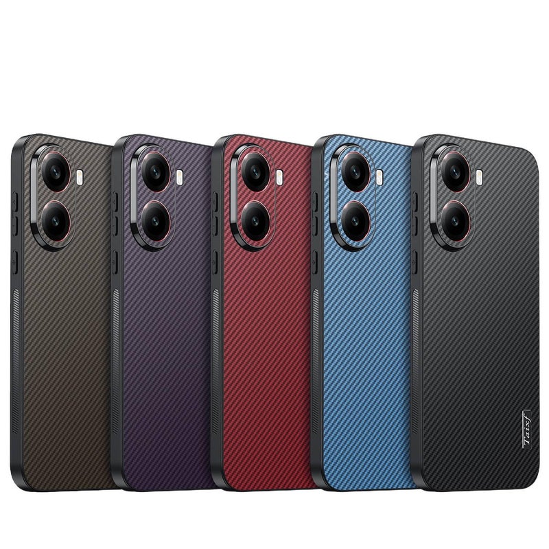 غطاء واقي بKevlar Texture لـ Xiaomi 15 Ultra مع حماية من السقوط ولمسة نهائية غير لامعة مع مقاوم للصدمات مع نسيج كيفلار باللون أزرق باللون الأزرق - Image 2