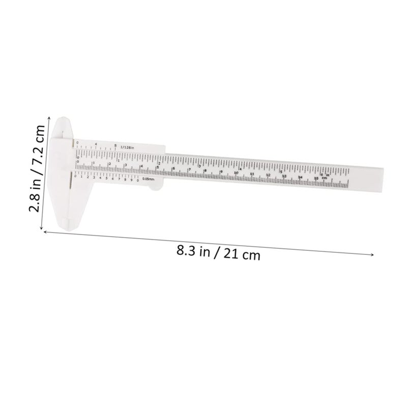 5 قطع بلاستيكية من فرجار فيرنييه مقياس مزدوج أداة قياس الحواجب محمولة لأدوات المكياج - Image 3