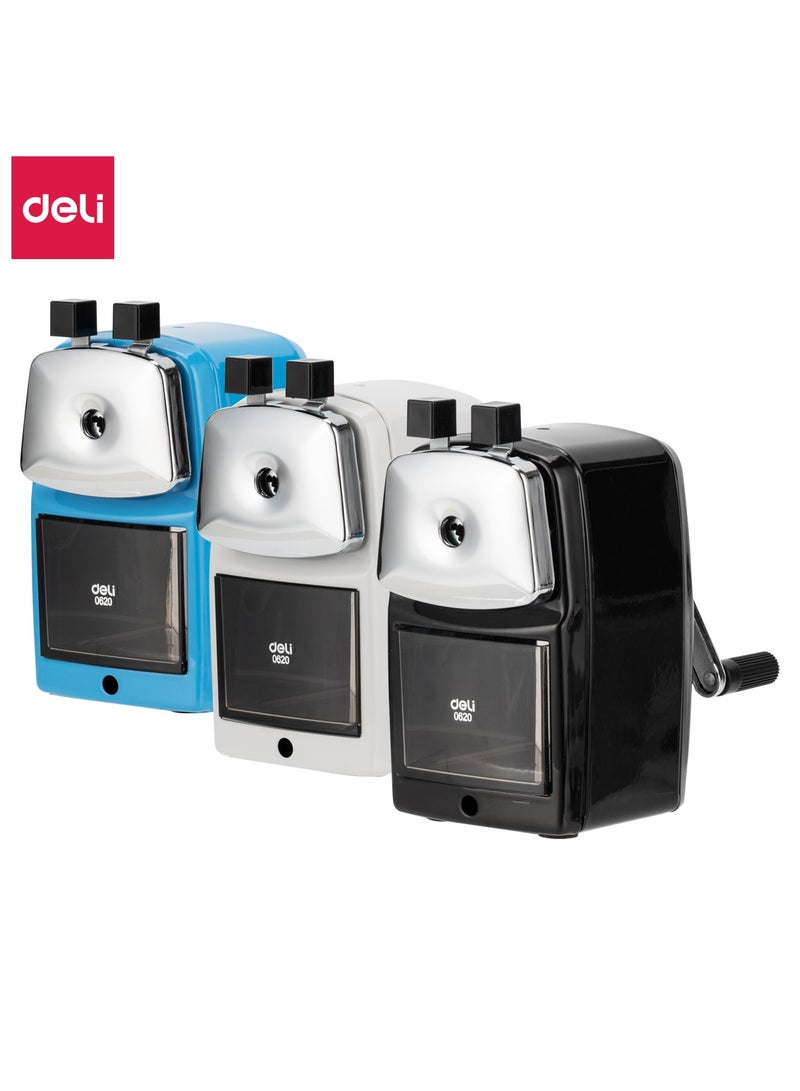 ديلي مبراة أقلام دوارة ، قطعة واحدة، 125×73×132 مم، تصميم يدوي مع حاوية نشارة - مثالية للاستخدام في المدرسة والمكتب - Image 1