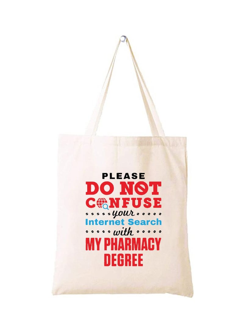 برينت شوب فور مي حقيبة قماش لتقدير يوم الصيدلي - الاحتفال بيوم الصيادلة - حقيبة التسوق والحفلات لطلاب الصيدلة - المعلمين - Image 1