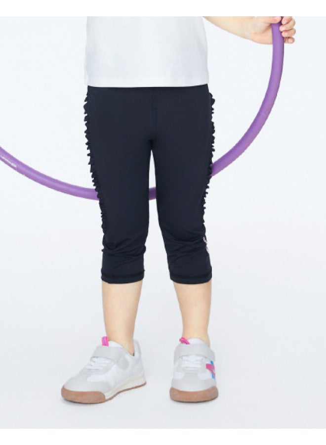 Annil Girls' High-stretch Yoga Pants - New Summer Sports Base Layer, Quick-dry Elastic 7/8 Leggings For Versatile Outfits - Image 1