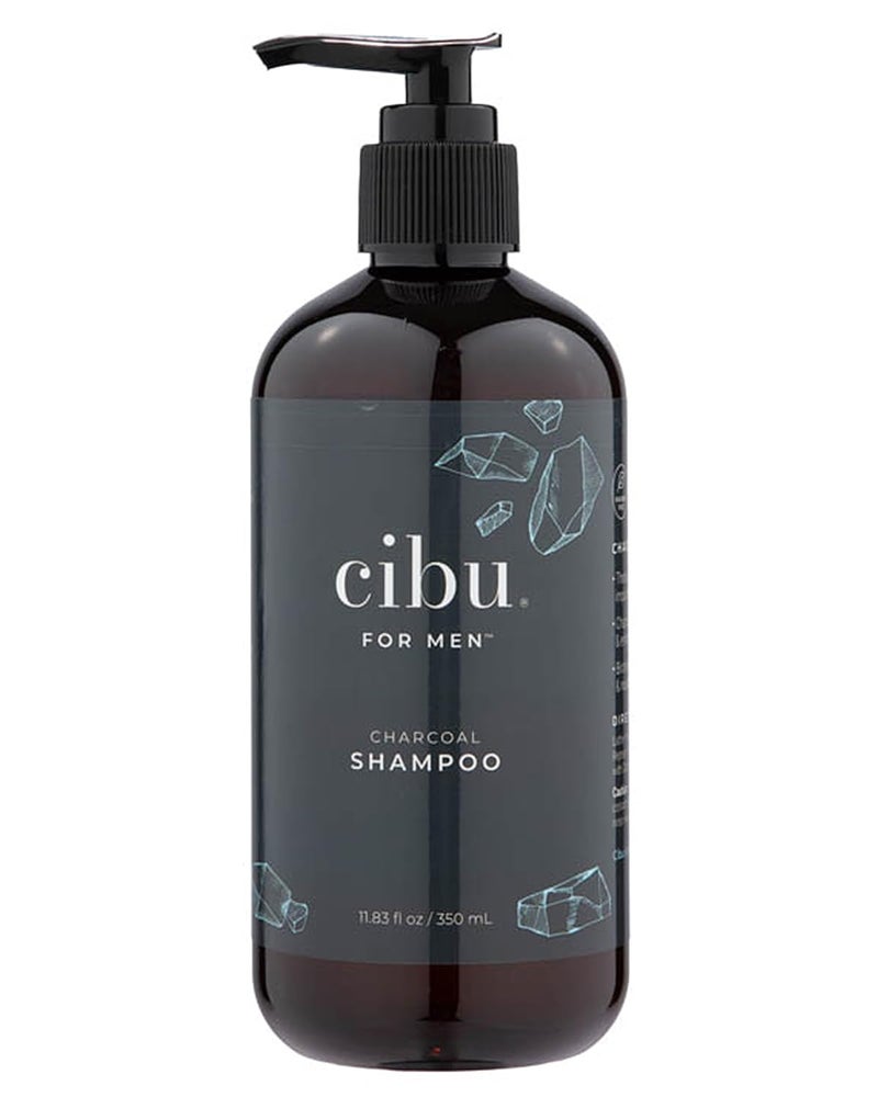 CIBU for Men Charcoal Shampoo  12oz Deep Clean Shampoo for Healthier Hair  Scalp  Removes Dirt and Oil Boosts Volume Enhances Thickness and Revitalizes Scalp