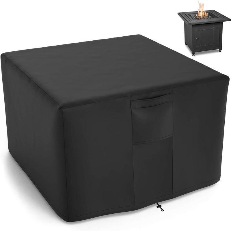 30 Inch Square Fire Pit Cover for Propane Fire Pit/Table, 100% Waterproof Cover Fits 28/30/32 Inch Fire Pit, All Weather Resistant - Image 1