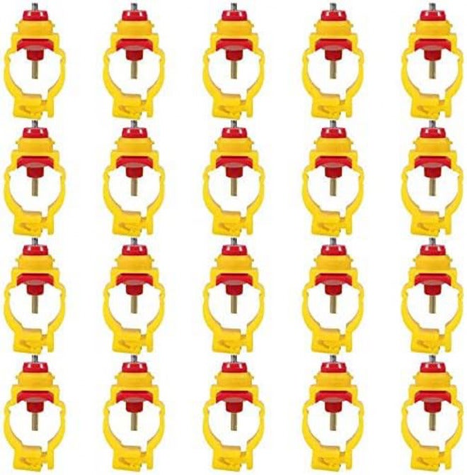 ANCLLO 20Pcs Automatic Chicken Feeder, Poultry Water Chicken Water Drinker - Image 1