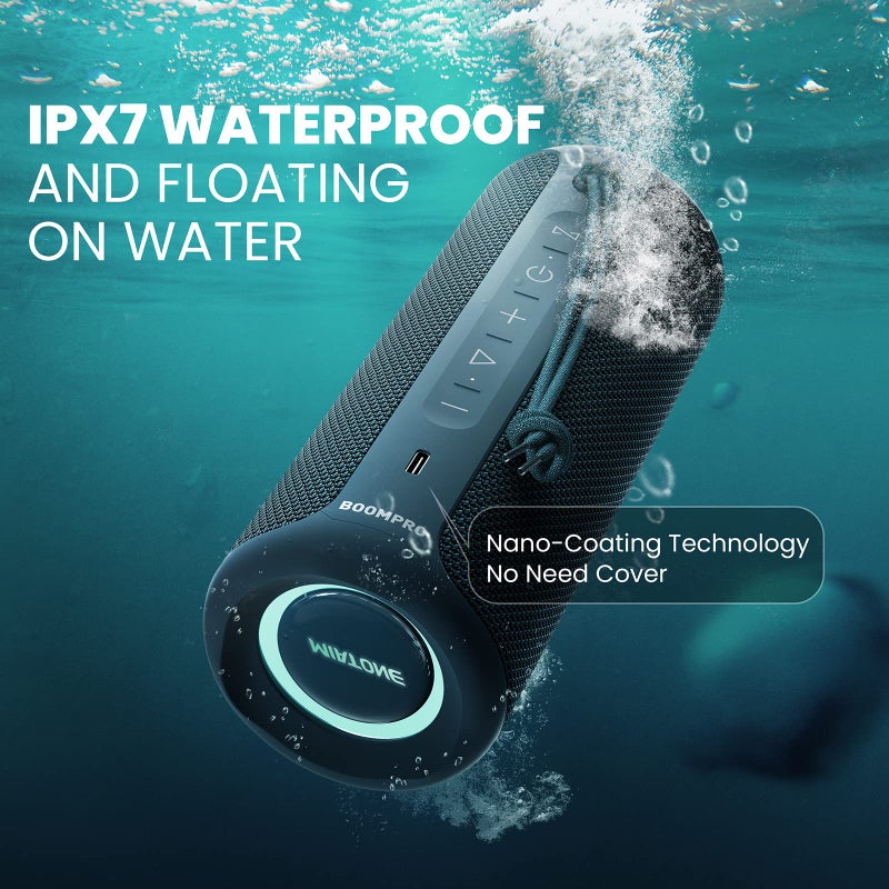 MIATONE Portable Bluetooth Speakers 36W Stereo Sound Bass Boost, 24H Playtime, Bluetooth 5.3 TWS Pairing Father Boy Friend Gifts for him (Blue) - Image 5