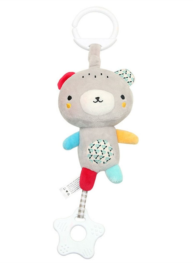 Loquat Baby Multi-Functional Dental Glue Pendant Plush Movement Vocal Music Toys Grey  - Image 1