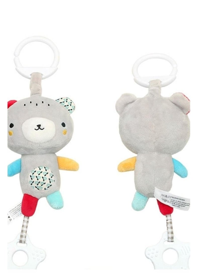 Loquat Baby Multi-Functional Dental Glue Pendant Plush Movement Vocal Music Toys Grey  - Image 2