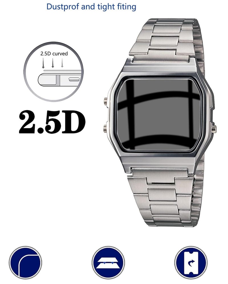 VERTUS® Premium Tempered Glass Screen Protector for Casio Vintage A159W-N1DF Watch [3-PACK] - Image 3
