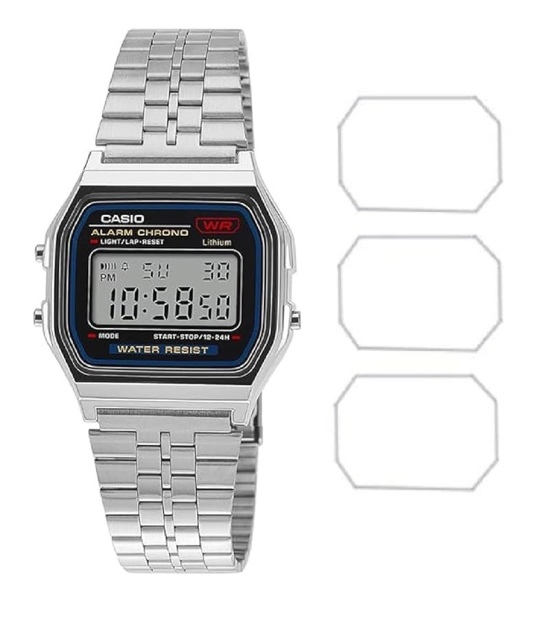 VERTUS® Premium Tempered Glass Screen Protector for Casio Vintage A159W-N1DF Watch [3-PACK] - Image 1