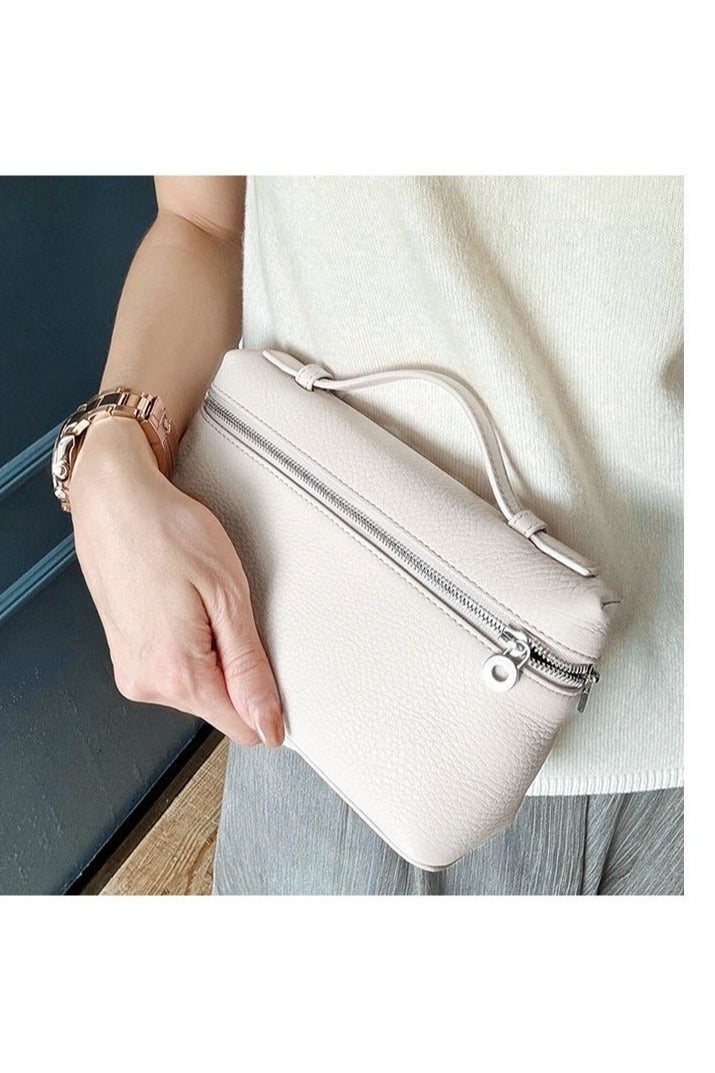 LP LP19 Lunch Box Bag – Women's Crossbody Small Handbag with Premium Craftsmanship & Elegant Top Handle-White - Image 5