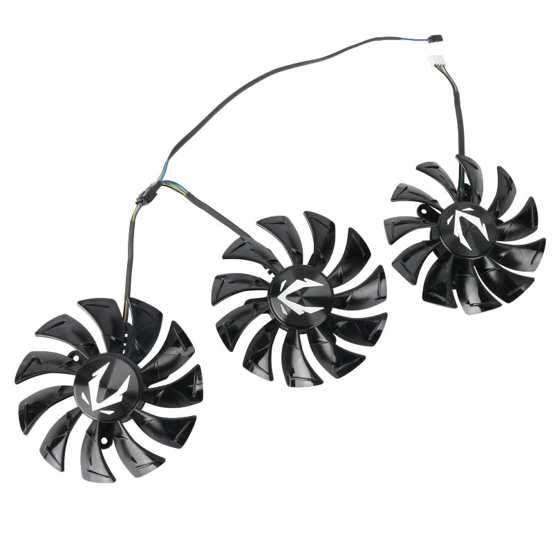 inRobert RTX2080 GPU Fan Replacement for Zotac RTX 2080 Ti AMP Graphics Card Cooling Fan (Full Set) - Image 1
