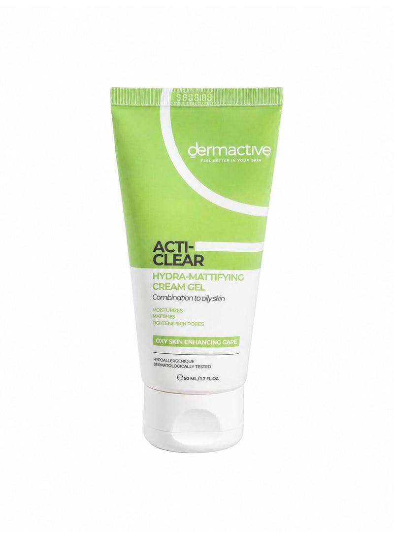 Dermactive Acti-Clear Hydra-Mattifying Cream Gel For oily and combined skin, 50ml - Image 1