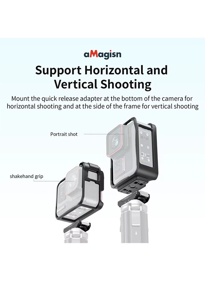 aMagisn aMagisn Utility Frame Plastic Cage Protective Housing , Horizontal Vertical Mounting Jacket for Insta360 Ace Pro 2 Accessories  - Image 3