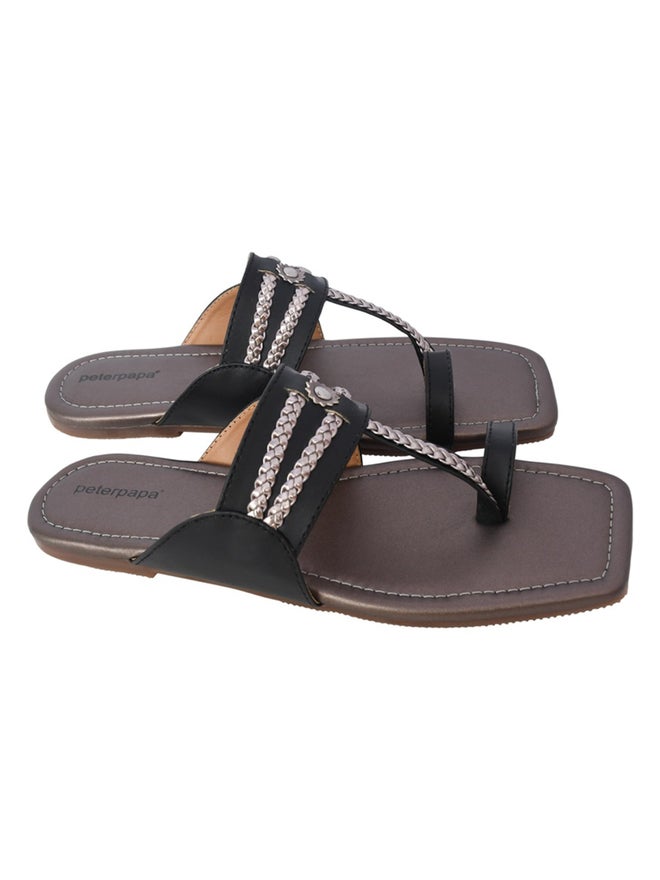 Peterpapa Kolhapuri Toe-Post Slip-On Sandals - Image 1