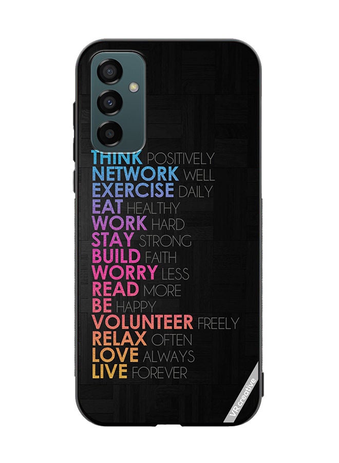 VR CREATIVE Protective Case Cover For Samsung Galaxy F23 Think Positively Network Well Design Multicolour - Image 1