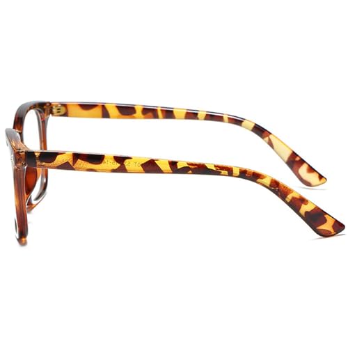 EYLRIM Square Frame Clear Lens Glasses Non Prescription Eyeglasses(A8 Tortoise) - Image 4