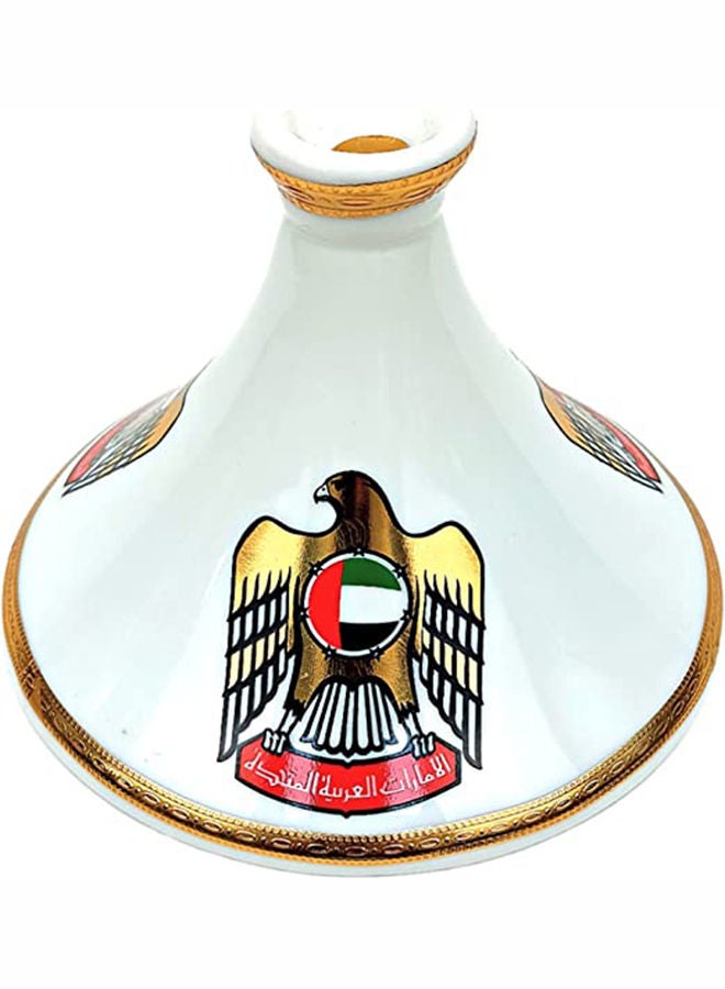 AKDC Special Design Ceramic Tajine UAE National Day Celebrations Tagine Pot Non Stick for Home Kitchen Restaurant United Arab Emirates Flag Days Logo Design Cooking Pots Casserole (6" Inch - 15cm) - Image 3