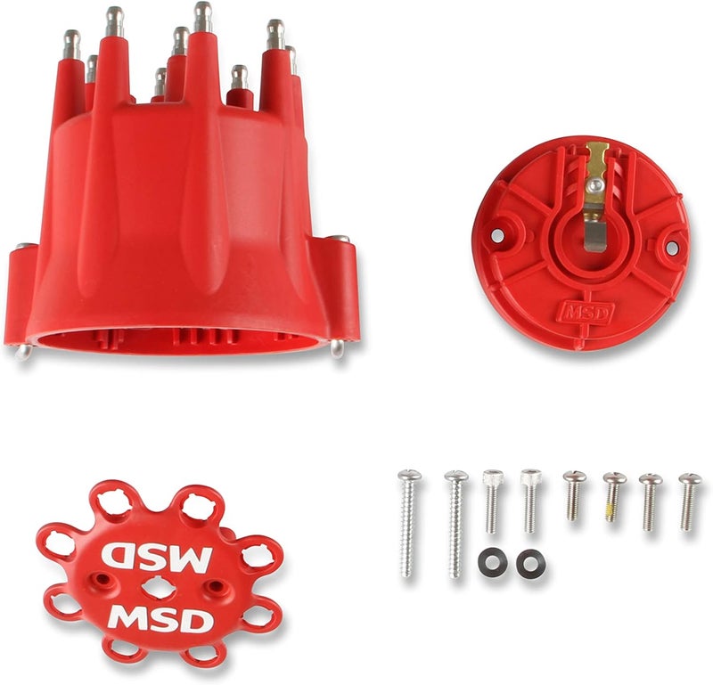 MSD 84335 HEI Distributor Cap and Rotor Kit - Red - Image 1