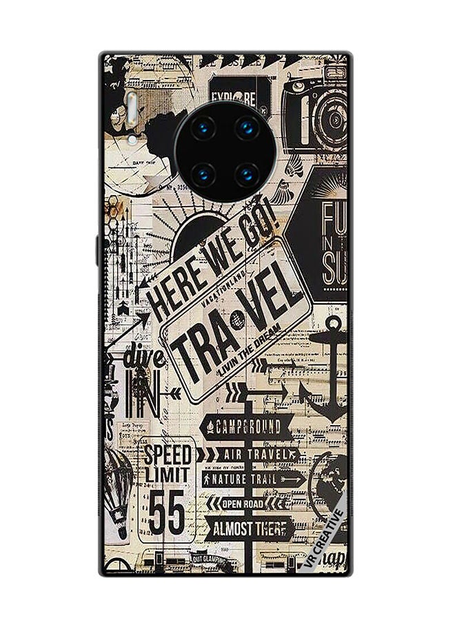 VR CREATIVE Protective Case Cover For Huawei Mate 30 Pro Here We Go Travel Design Multicolour - Image 1