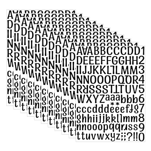 SXDMHYB 2772Pcs Alphabet Stickers 22 Sheets 1 Inches Alphabet Number Stickers Self Adhesive Sticker Vinyl Stickersfor Notebook LabelsScrapbooking CraftsDIY Crafts Art MakingBlack - Image 1