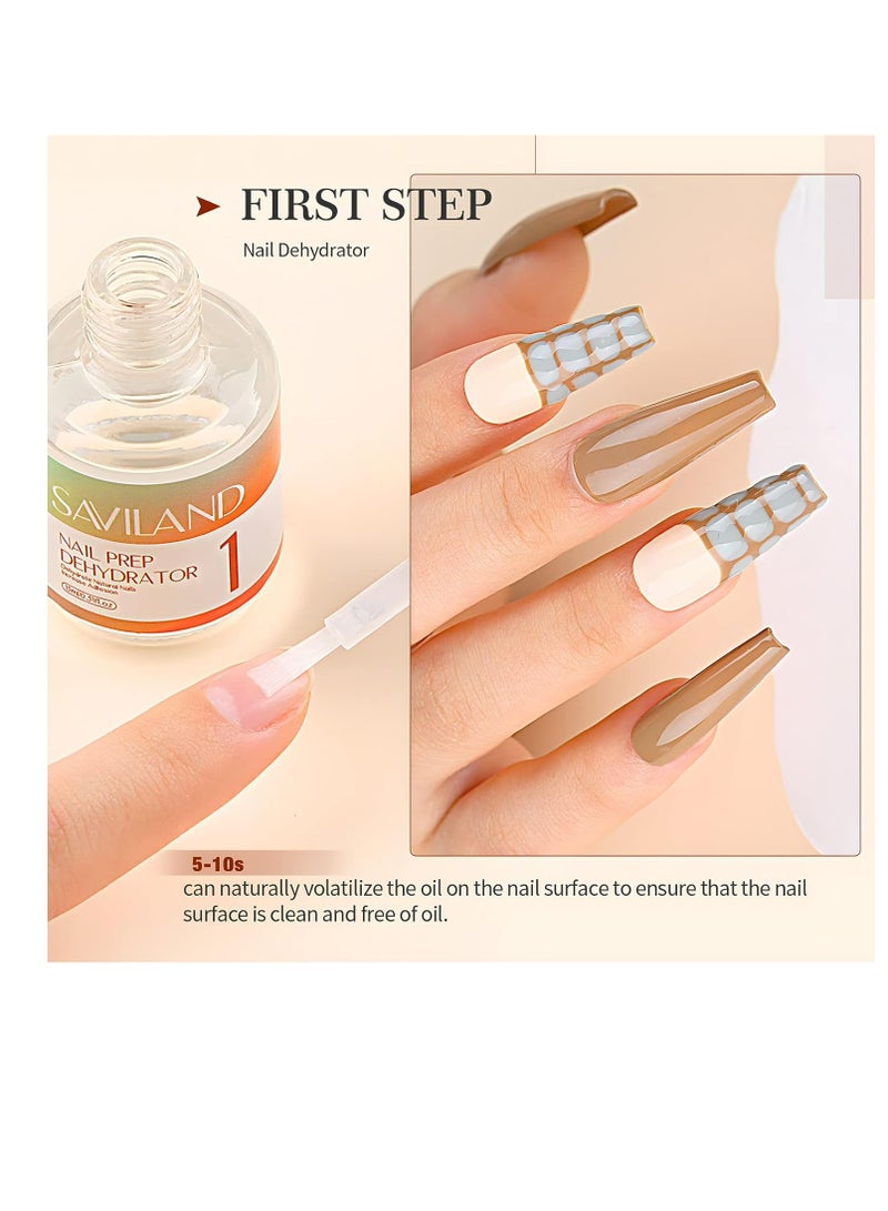 Saviland 15ml Nail Dehydrator and Primer and Cuticle Oil for Nails – 16PCS Natural Acid-free Nail Primer and Dehydrator Nail Prep for Gel Nail Polish & Acrylic Nails Salon Nail Art Tools  - Image 5