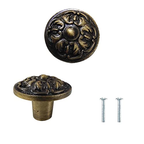 VOLO® Antique Brass Cabinet Knob/Drawer Knob/Knobs for Home and Office/Pull Handle (Jn-125)(Pack of 2 Pcs) - Image 1
