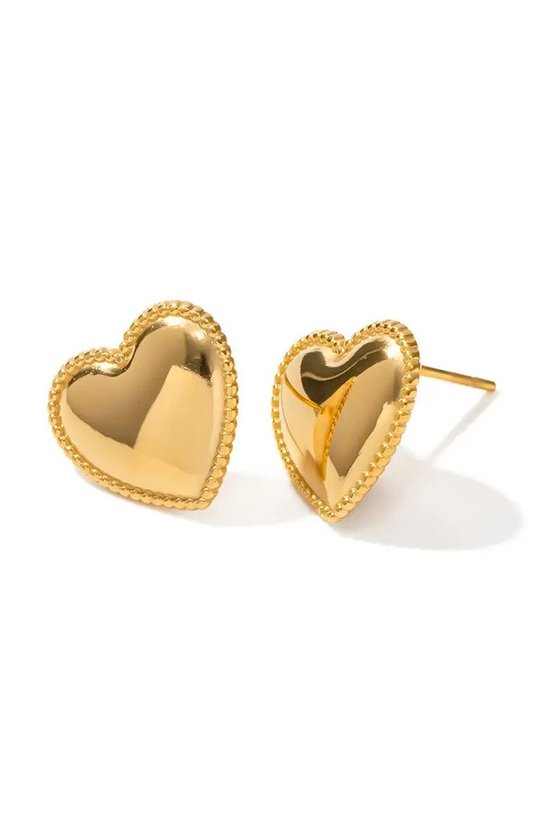 Gold-Plated Heart Earrings for Women & Girls – Romantic Lightweight Jewelry for Daily Wear, Gifts & Special Occasions  - Image 1