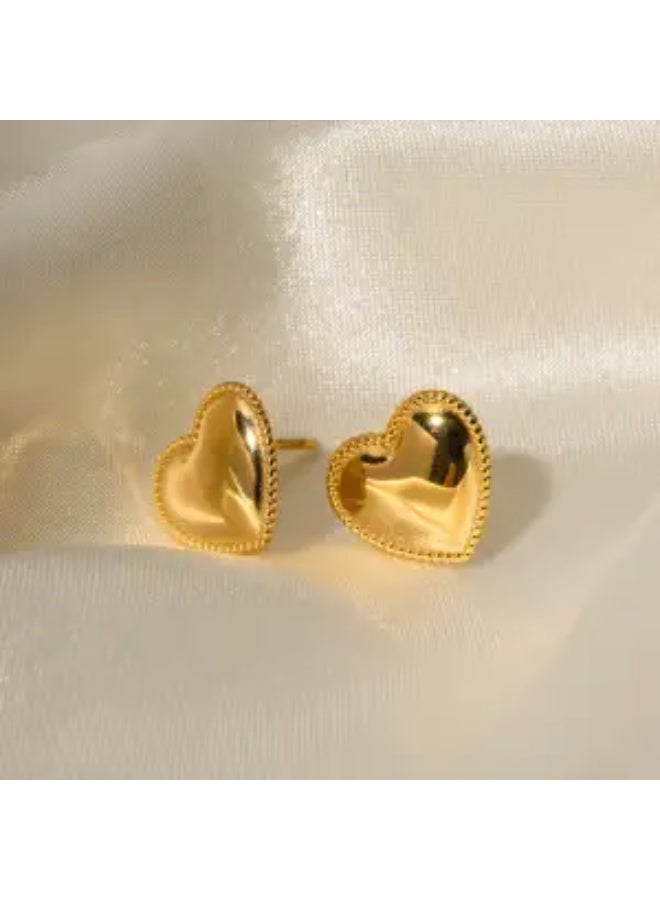 Gold-Plated Heart Earrings for Women & Girls – Romantic Lightweight Jewelry for Daily Wear, Gifts & Special Occasions  - Image 5
