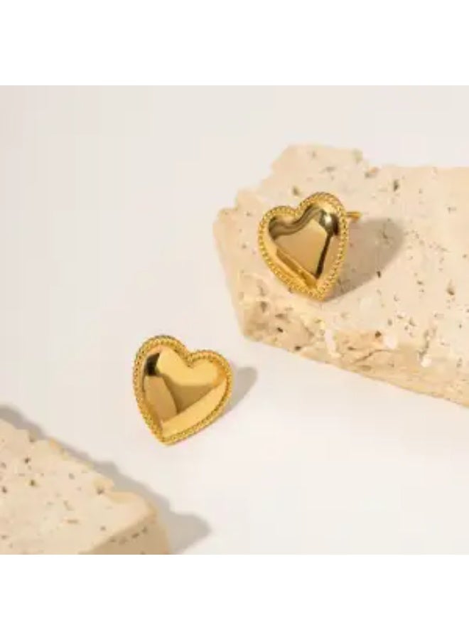 Gold-Plated Heart Earrings for Women & Girls – Romantic Lightweight Jewelry for Daily Wear, Gifts & Special Occasions  - Image 3