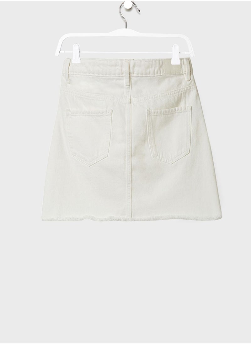 MANGO - Youth Studded Denim Skirt - Image 1