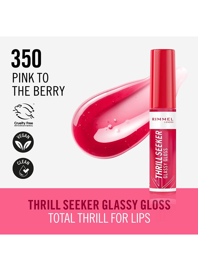 RIMMEL LONDON - Thrill Seeker Glassy Gloss Lip Gloss - 350 - Pink to the Berry - Image 1