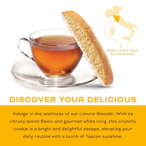 Nonni's Limone Lemon-Iced Biscotti Cookies – Individually Wrapped Italian Tea-Time Snack, Crunchy Twice-Baked, 110 Cal Each, 21.5 oz Carton - Image 4