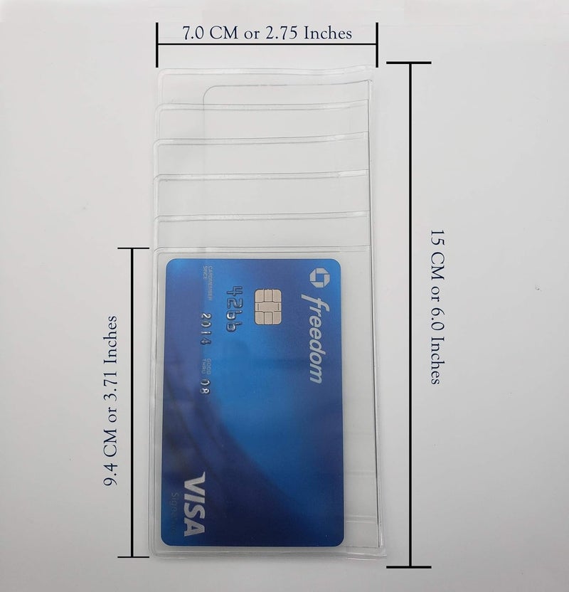 ag wallets wallets Unisex Vinyl Set of 2 Clear Premium Quality Wallet Insert from (Checkbook 6 Page) - Image 4