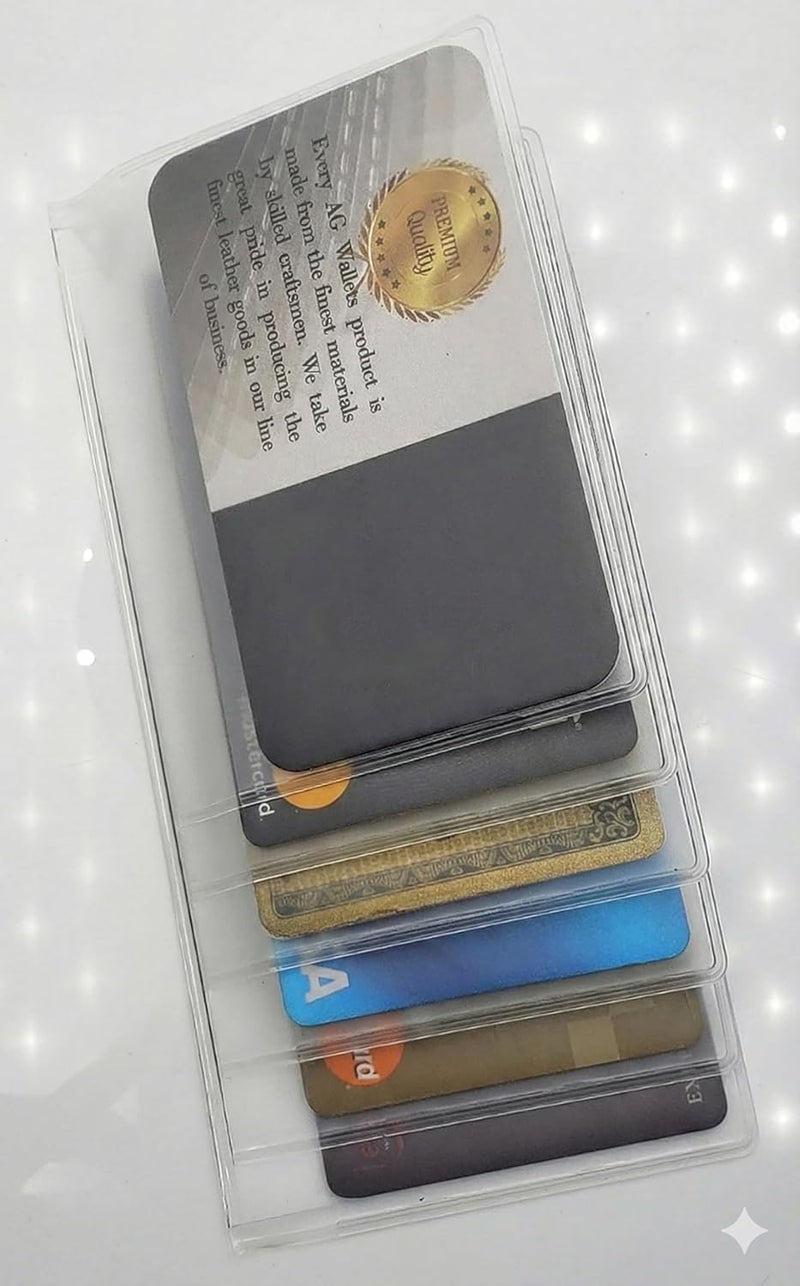 ag wallets wallets Unisex Vinyl Set of 2 Clear Premium Quality Wallet Insert from (Checkbook 6 Page) - Image 2