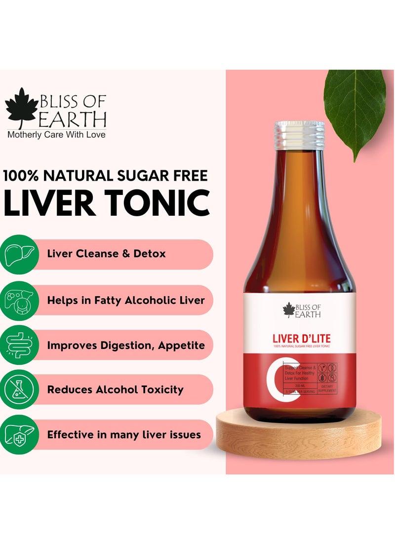 BLISS OF EARTH Bliss of Earth Natural Liver Detox Syrup Sugar Free Detox Supplement To Support Healthy Liver Function Improves Digestion & Appetite 200ml  - Image 4