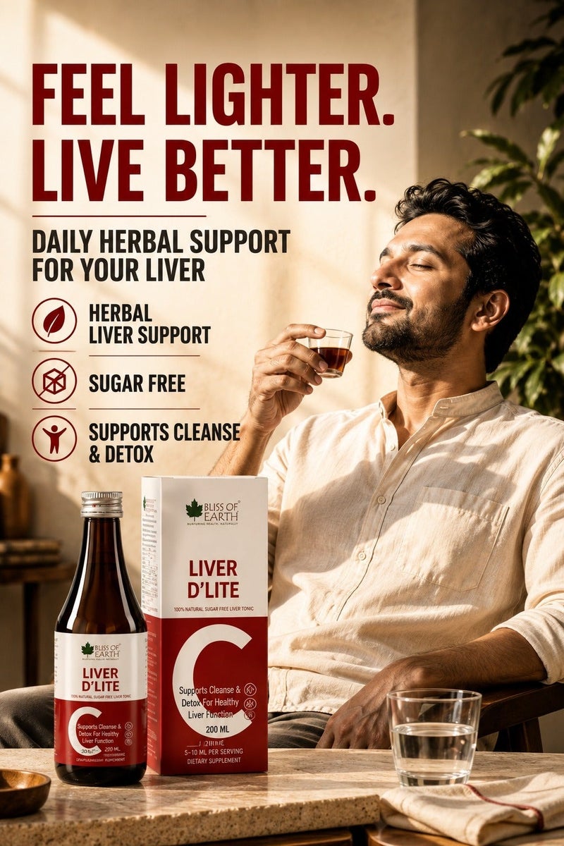 BLISS OF EARTH Herbal Liver Syrup, Natural Detox & Liver Health Supplement, Sugarfree, 200ml - Image 2