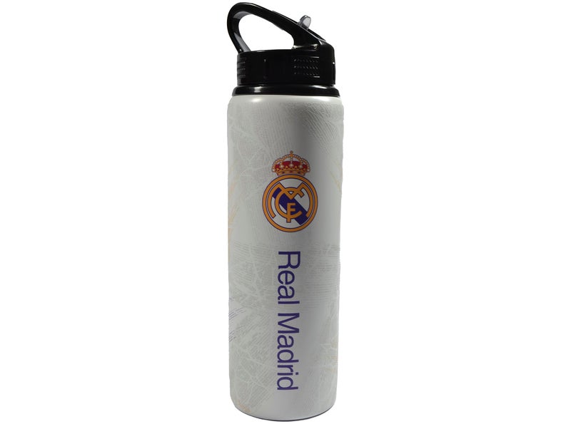 Hy-Pro Officially Licensed Real Madrid CF Aluminium Bottle - 750ml, Integrated Folding Straw, Leakproof, Lightweight, Great Football Gift Idea - Image 4