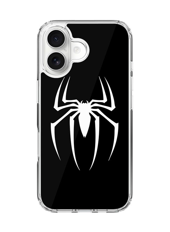 Stylizedd Classic Clear MagSafe Case for iPhone 17 , Hybrid Soft Case Flexible Edges Anti Drop TPU PC Gel Thin Transparent Cover [ Designed for iPhone 17 ] - Spidermark (Black) - Image 1