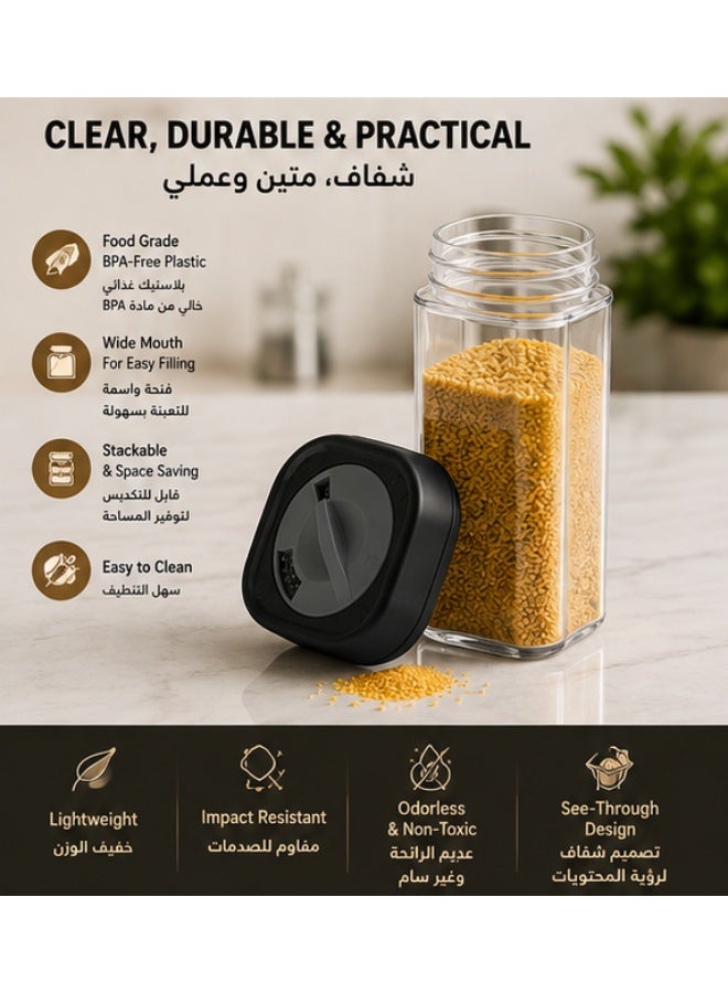 12-Piece Acrylic Spice Jar Set 250ml with 3-Size Adjustable Shaker Lid – BPA-Free Airtight Clear Seasoning Containers for Kitchen Storage & Organization - Image 3