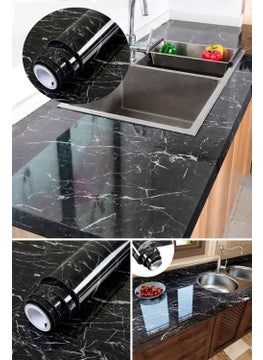 Black Marble Pattern Kitchen Bathroom Cabinet Countertop Foil Coating 60 x 500 cm - pzsku/Z046A32CB0D3E935ED247Z/45/_/1725793783/16e75d57-595e-4a62-8d16-1fb233756787